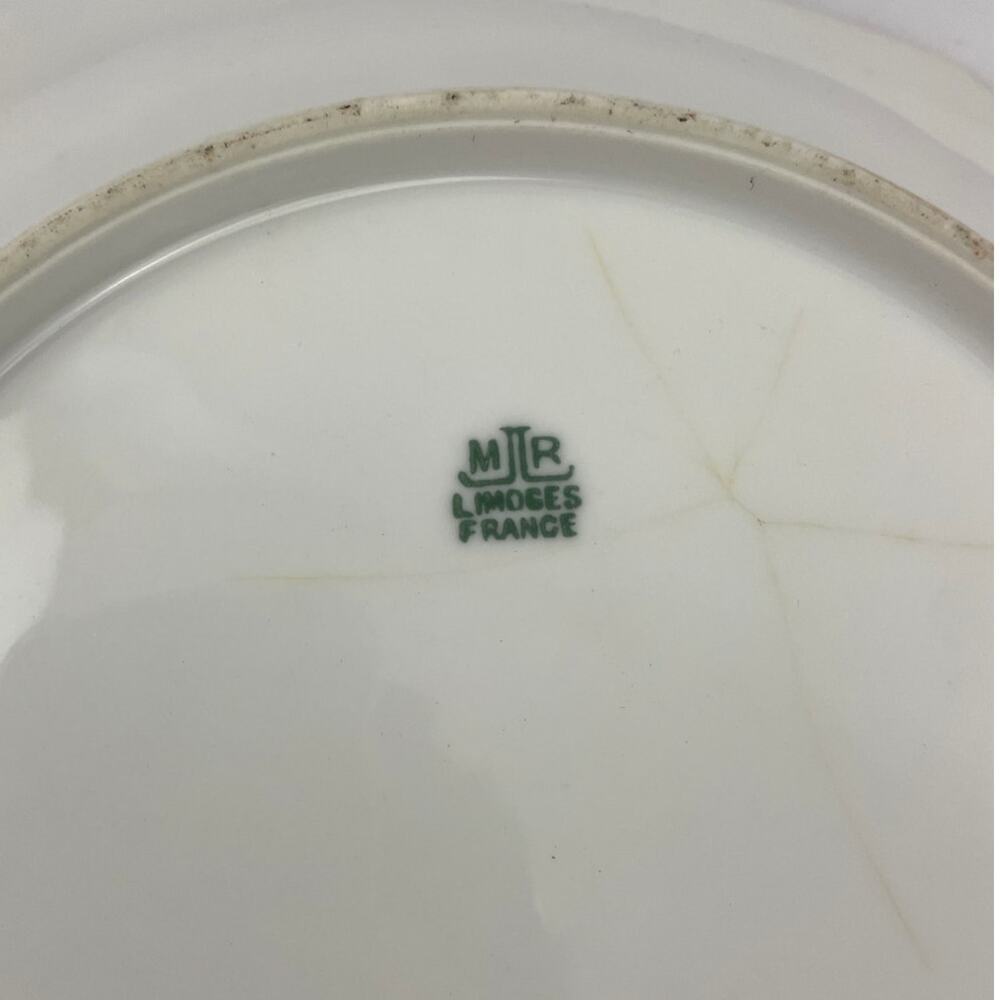 Antique Limoges Bowl France Handpainted Pink Roses Gold Accent Artist Signed VTG - Picture 4 of 15